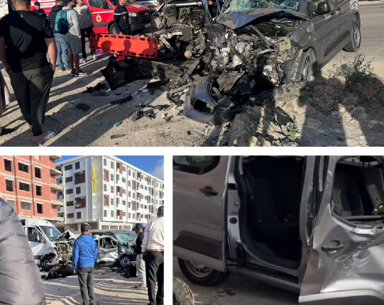 حادثة سير قرب مطار طنجة ابن بطوطة